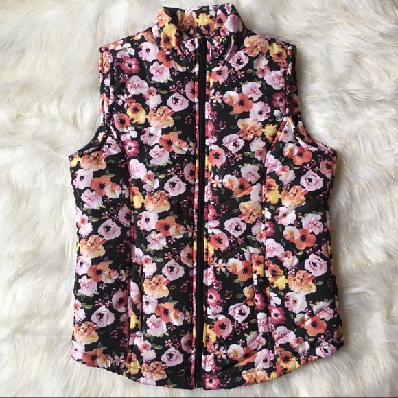 Hannah Jackets & Blazers - Hannah Floral Puffer Vest